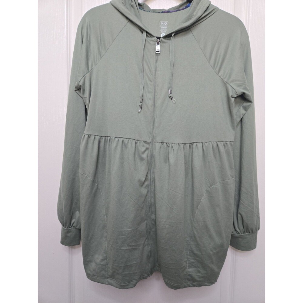 Lug Womnes Shimmy Full Zip Jacket Hooded Olive Green  Size: XS -- Pockets Comfy